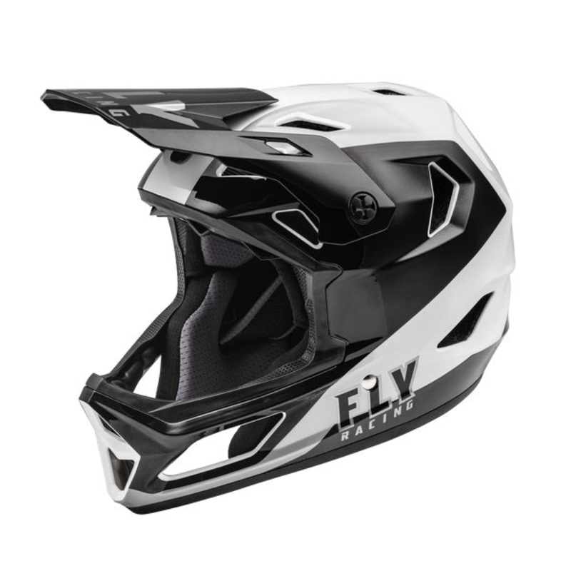 Fly Racing Rayce Full Face Helmet – Black/White X-Small Black