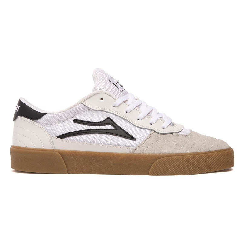 LAKAI CAMBRIDGE WHITE/BLACK SUEDE 7