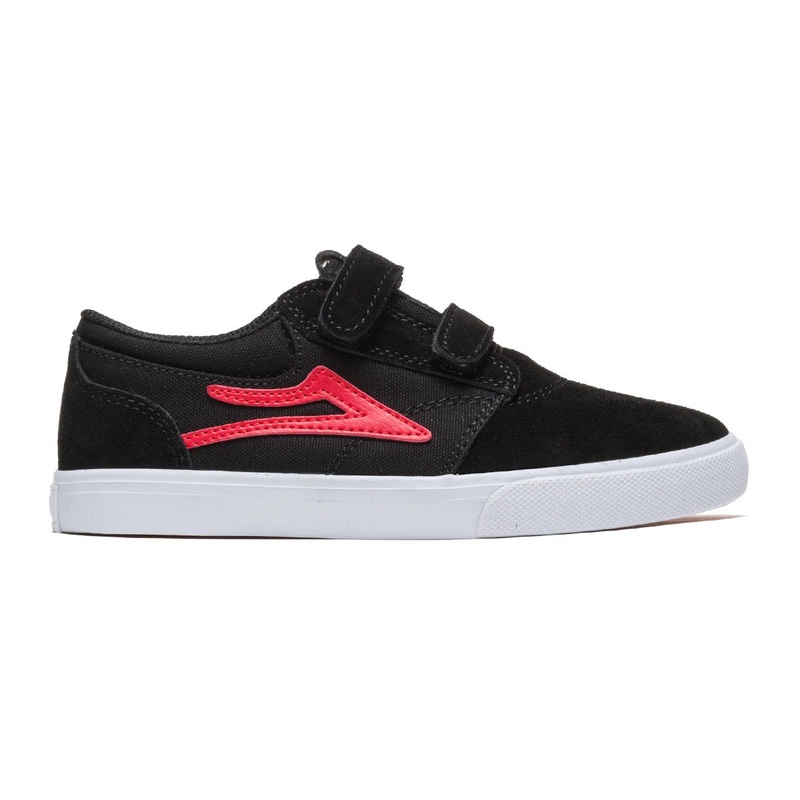 Lakai Shoes Griffin Kids VS – Black/Flame Suede 2 Black