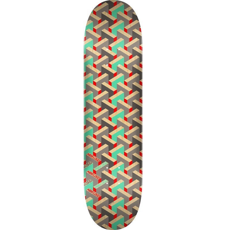 Mini Logo Pattern Maze Skateboard Deck – 8.25