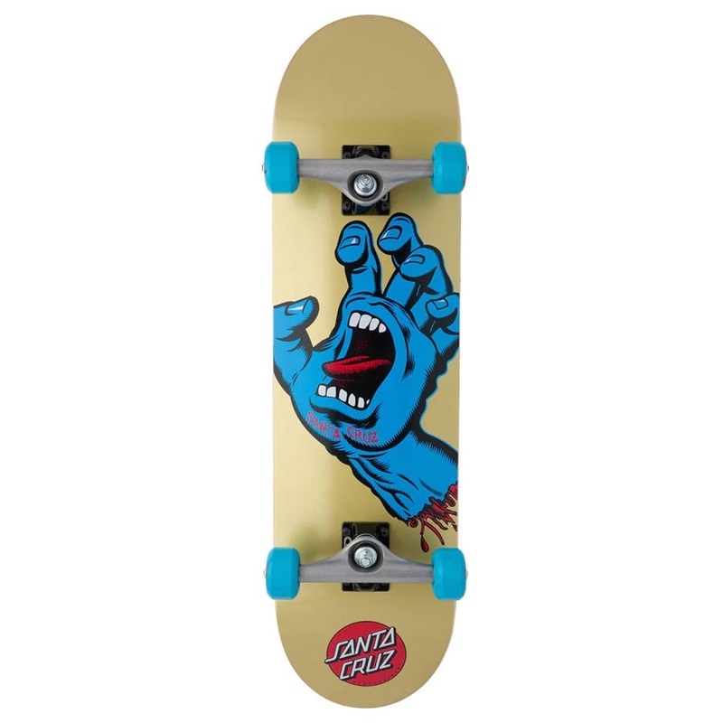 Santa Cruz Screaming Hand Large Skateboard Complete – 8.25 Gold