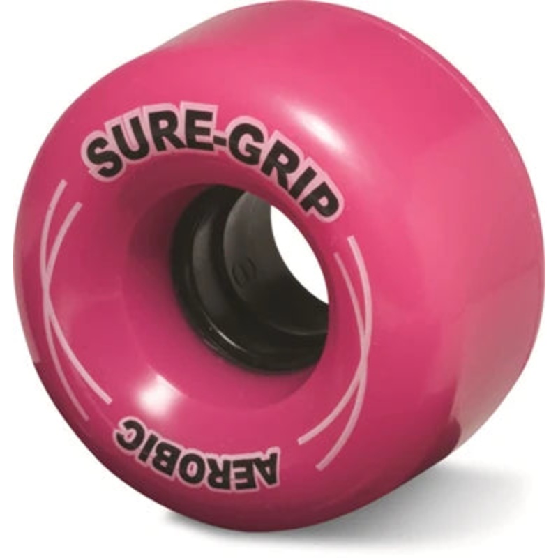 Sure-Grip Aerobic Outdoor 85a 62mm (Set of 8) Pink Roller Skate Wheels