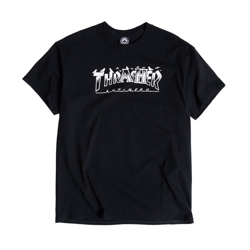 Thrasher X Antihero Pigeon Mag T-Shirt S Black