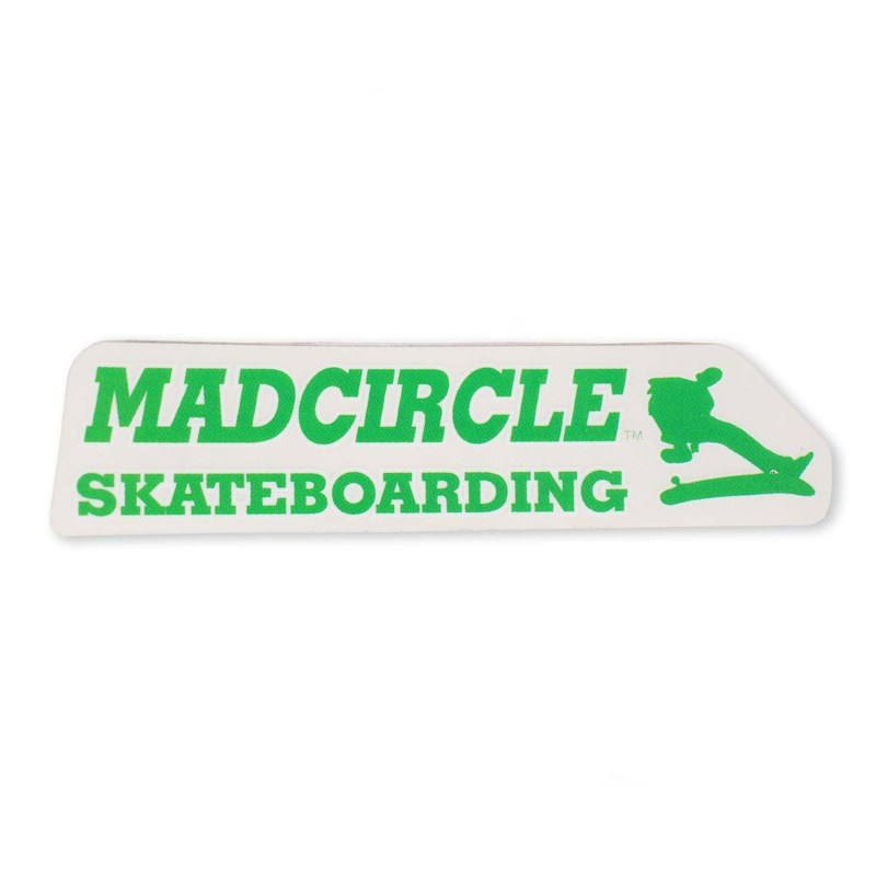Vintage Mad Circle Skateboards Skater Sticker Green 1990’s