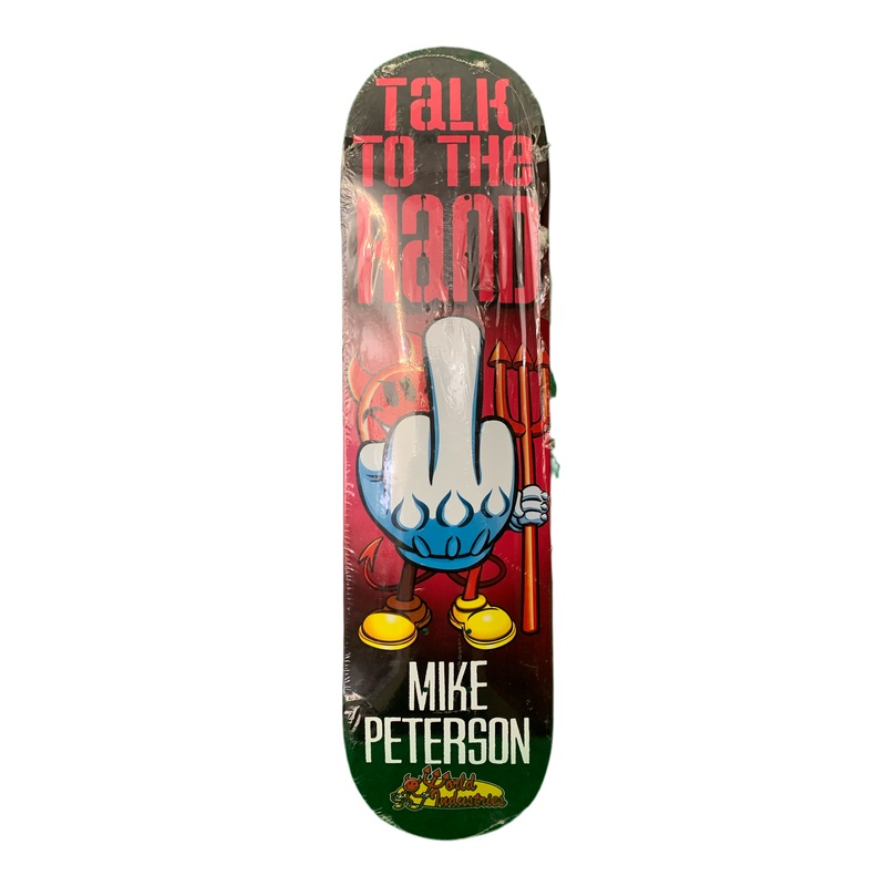 World Industries Mike Peterson Talk To The Hand 7.75″ Classic Skateboard Deck
