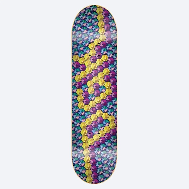 DGK Dicey Hologram Skateboard Deck – 8.0 Multi