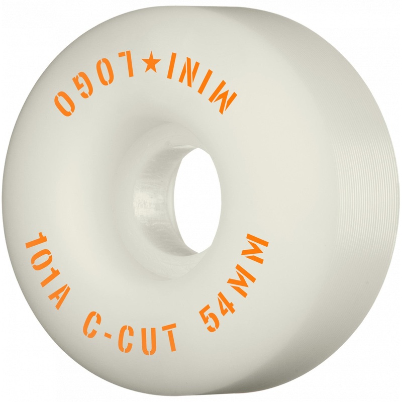 Mini Logo Wheels C-Cut “2” 54mm 101a – White (Set of 4)