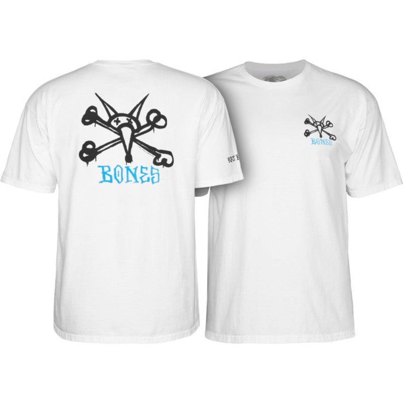 POWELL PERALTA RAT BONES TEE WHITE MEDIUM