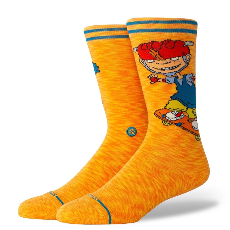 STANCE SOCKS X ROCKET POWER SAM AND TWISTER CREW ORANGE MEDIUM