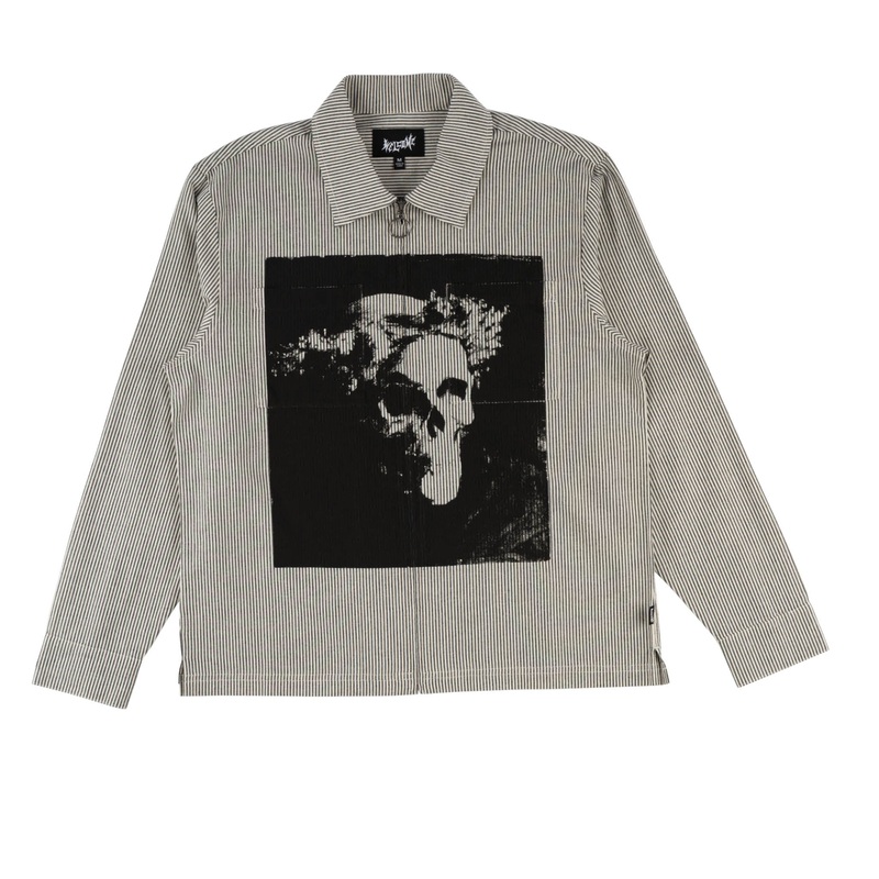 Crowned Printed Oxford Zip Shirt X-Small