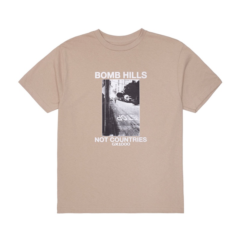 GX1000 Bomb Hills Not Countries T-Shirt S Sand/White