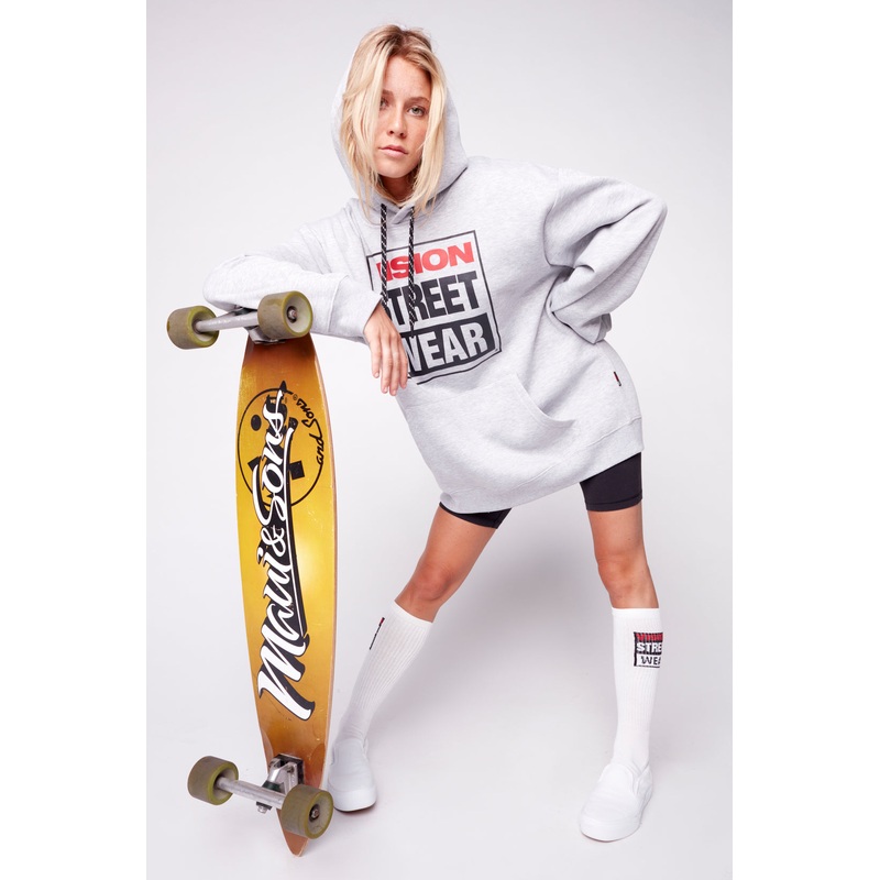 Iconic Logo Hoodie-Heather Grey S