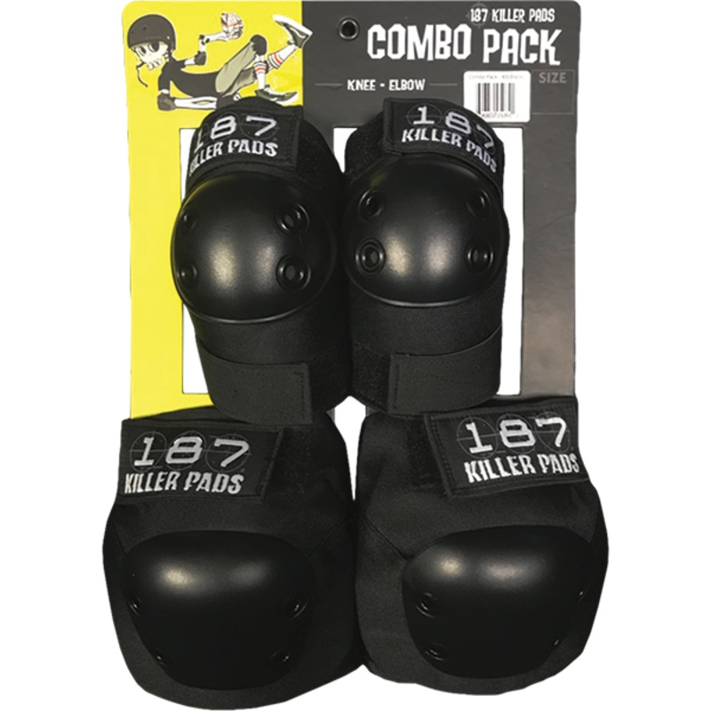 187 COMBO PACK KNEE/ELBOW PAD SET L/ BLACK XL