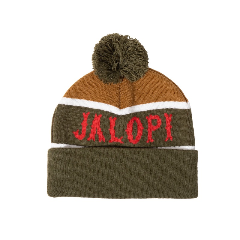 Anithero Jalopi Zambony Pom Beanie O/S Olive