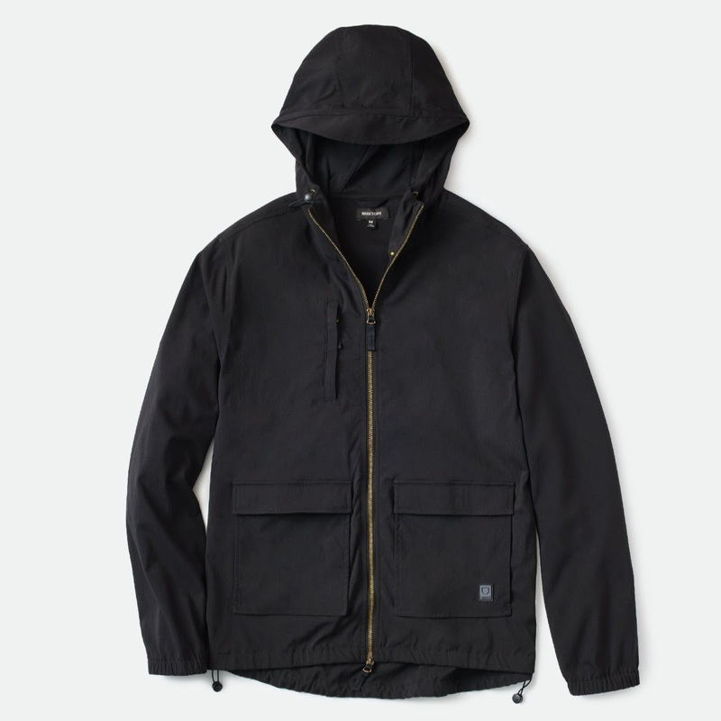 BRIXTON UTILITY X PARKA JACKET BLACK LARGE