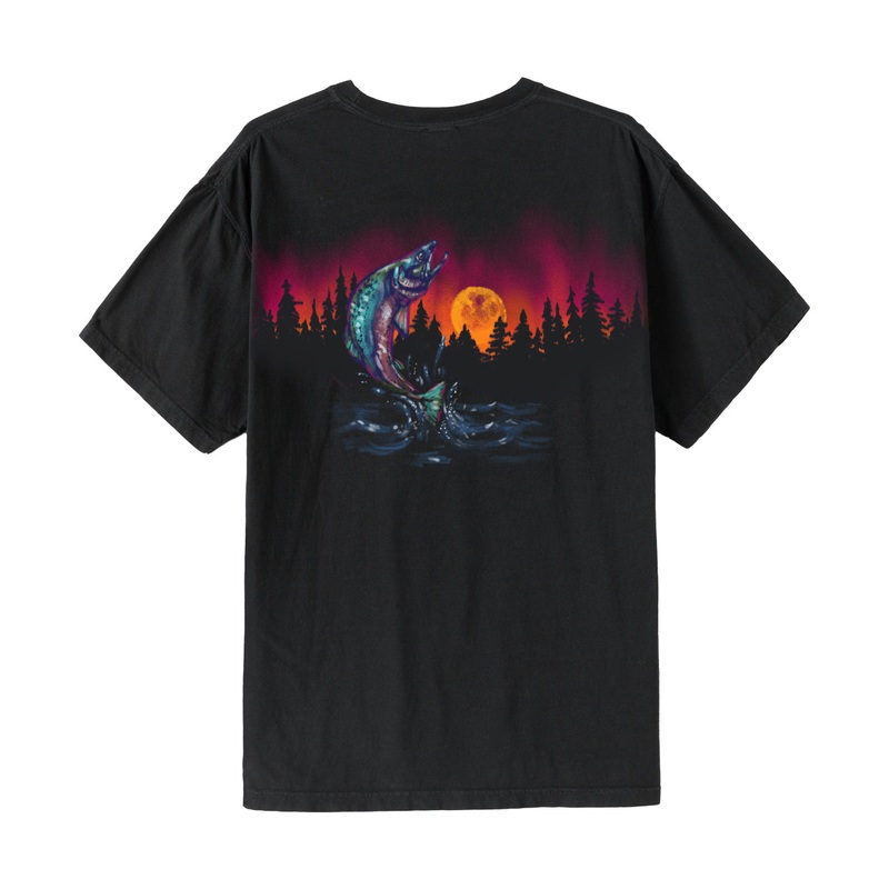 DARK SEAS RIVERWALK TEE BLACK/TOBACCO SMALL
