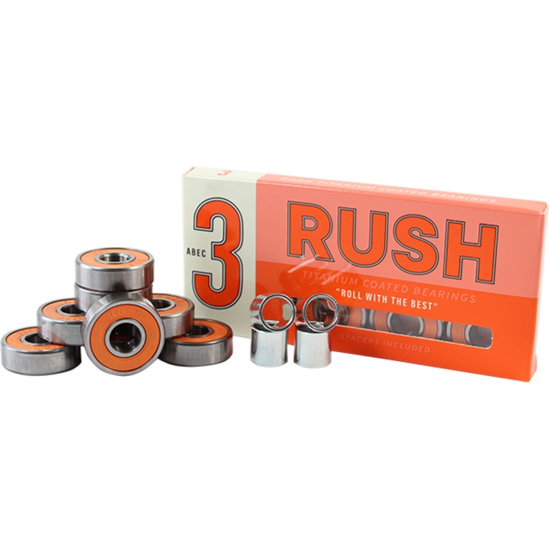 RUSH ABEC-3 BEARINGS W/SPACERS ppp