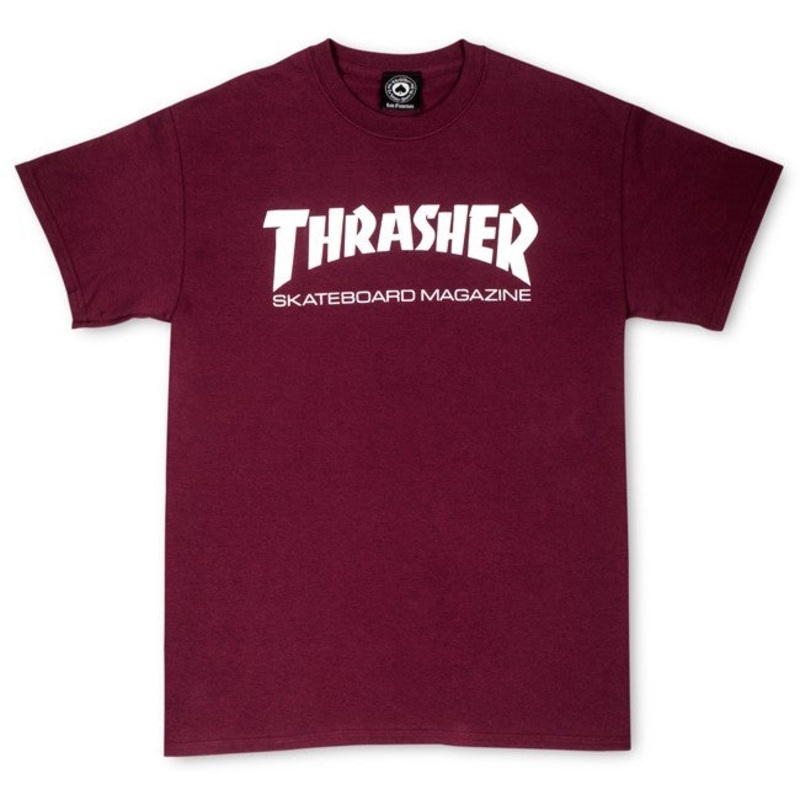 Thrasher Magazine Skate Mag T-Shirt Medium – Maroon/White Maroon