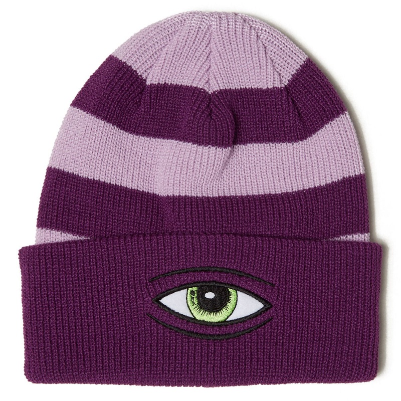 TOY MACHINE BEANIE – SECT EYE STRIPE DOCK BEANIE PURPLE