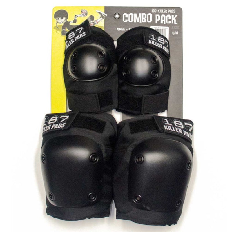 187 KILLER PADS COMBO ADULT COMBO PACK BLACK SMALL/MED