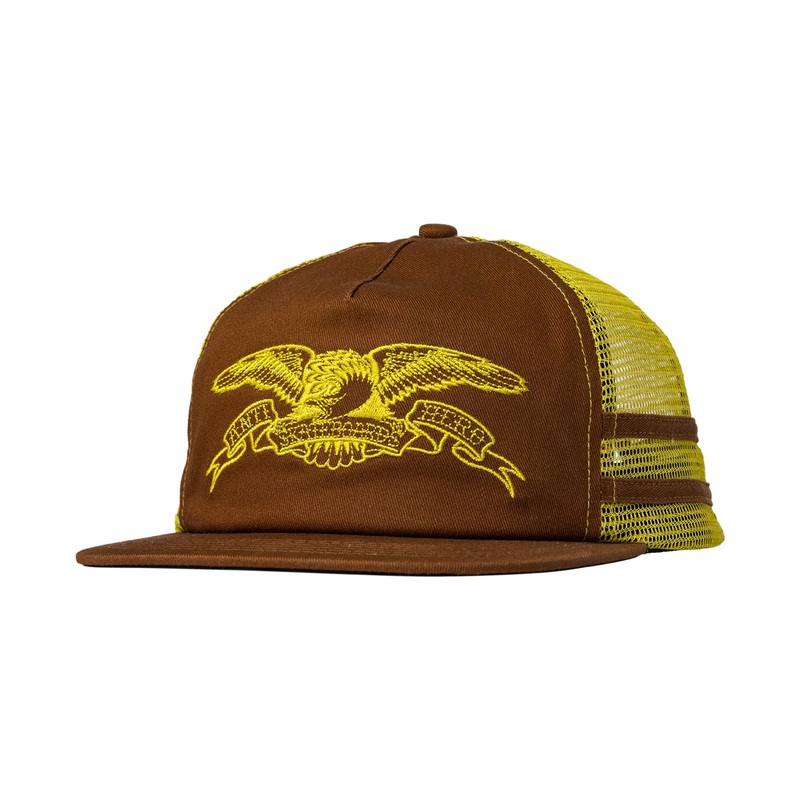 Antihero Basic Eagle Snapback Hat O/S Brown/Mustard