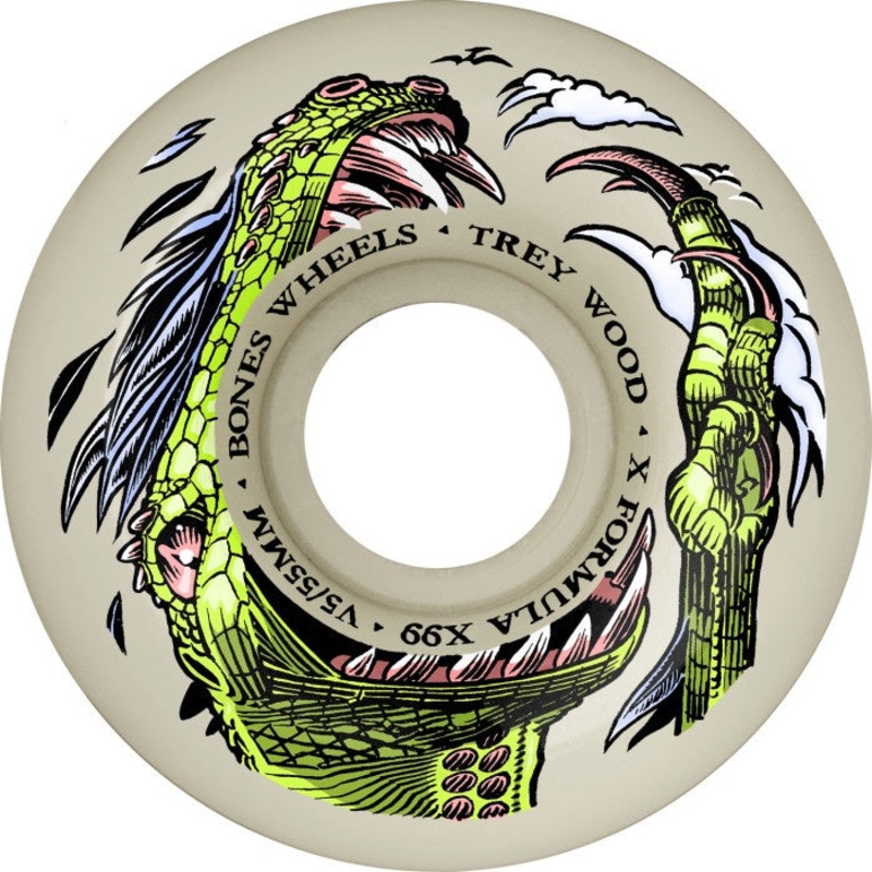 Bones Wood Dino-Sortas X F 99A V5 Sidecut Wheels 53 mm