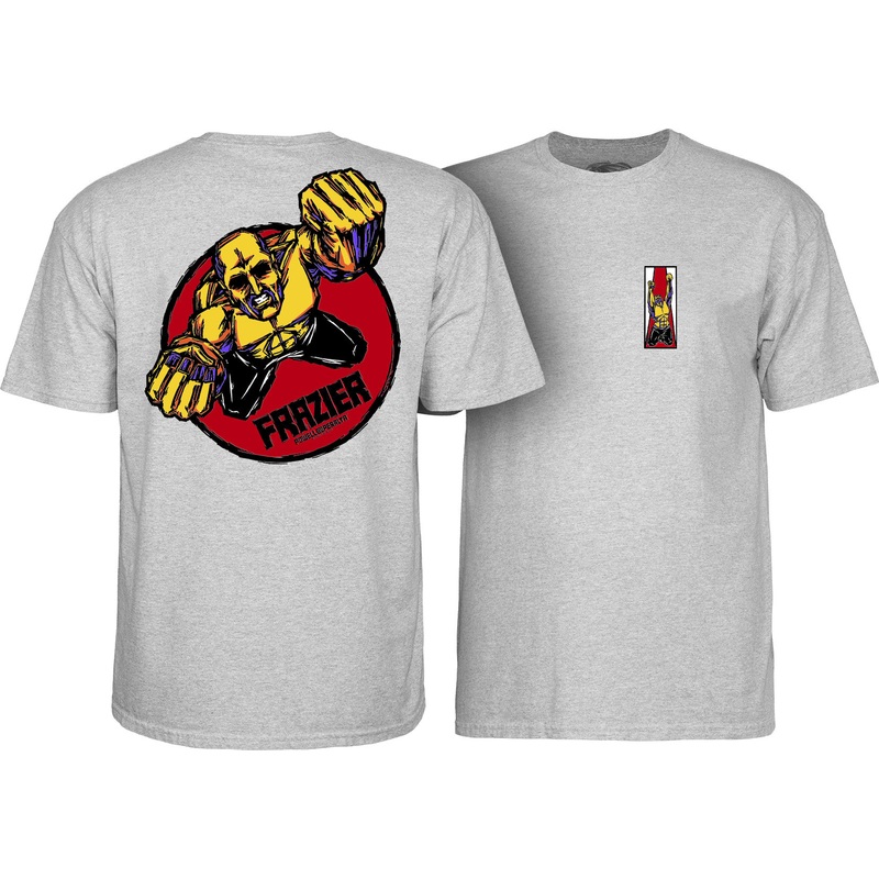 POWELL-PERALTA MIKE FRAZIER YELLOW MAN TEE HEATHER GREY MEDIUM