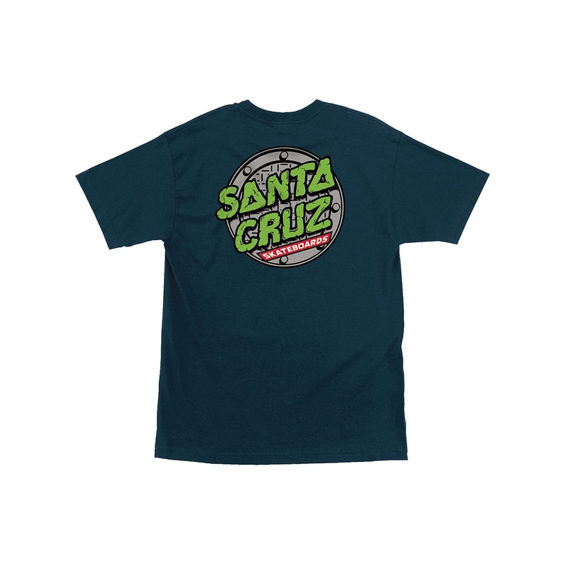 Santa Cruz TMNT Sewer Dot Short Sleeve Men’s T-Shirt – Harbor Blue S Blue