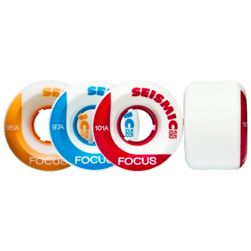 Seismic: 55mm Focus Skateboard Wheel 55mm Round Lip 95a Orange