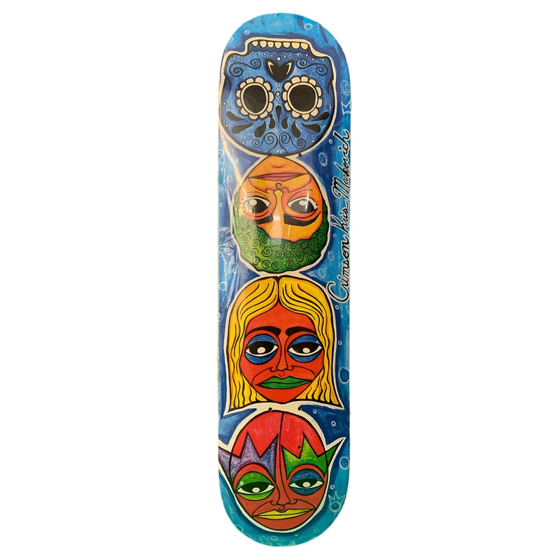 Crimson Kris Markovich Four Heads Blue/Multi 7.5″ Classic Skateboard Deck
