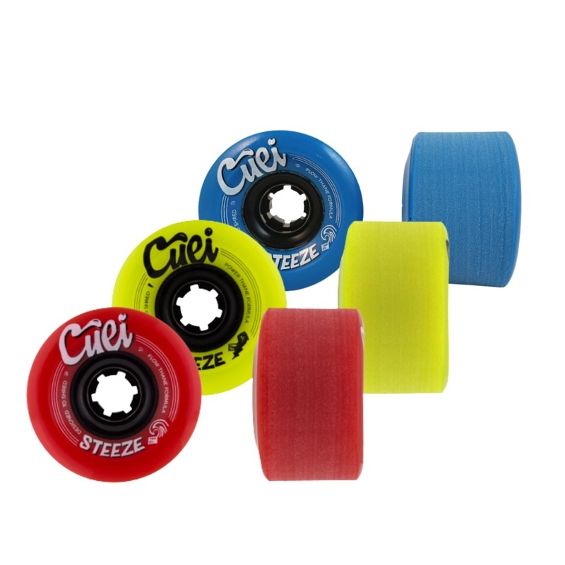 Cuei: 70mm Steeze Flow Thane Longboard Skateboard Wheels 80a Flow Thane- Red