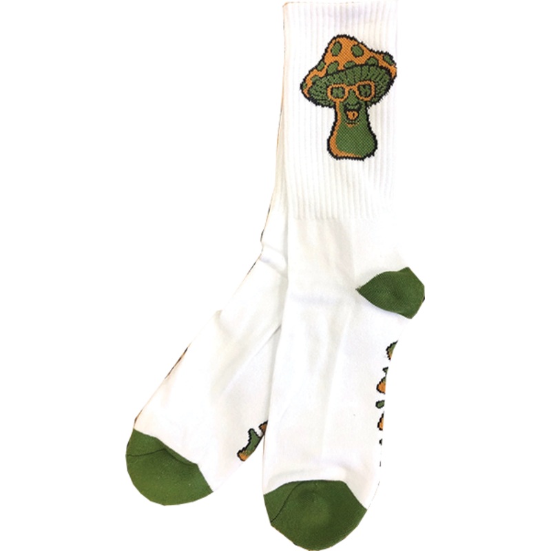 HAPPY HR MUSHROOM CREW SOCKS BLK/BLU