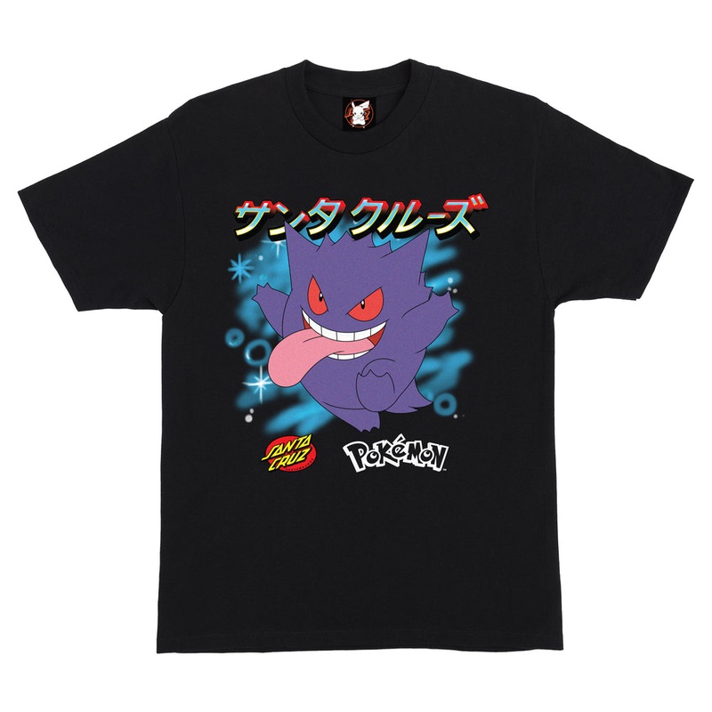 SANTA CRUZ X POKEMON T-SHIRT GHOST TYPE 3 BLACK SMALL