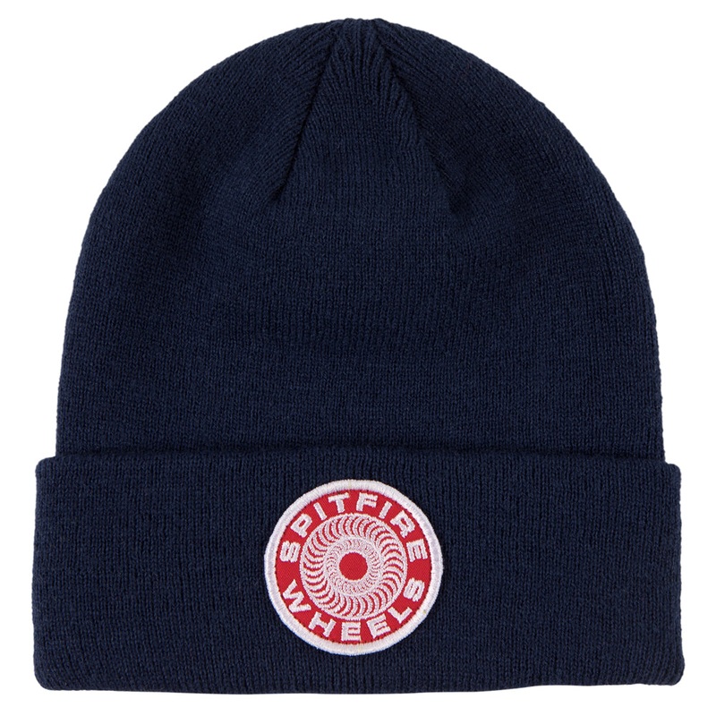SPITFIRE CLASSIC 87 SWIRL PATCH CUFF BEANIE NAVY
