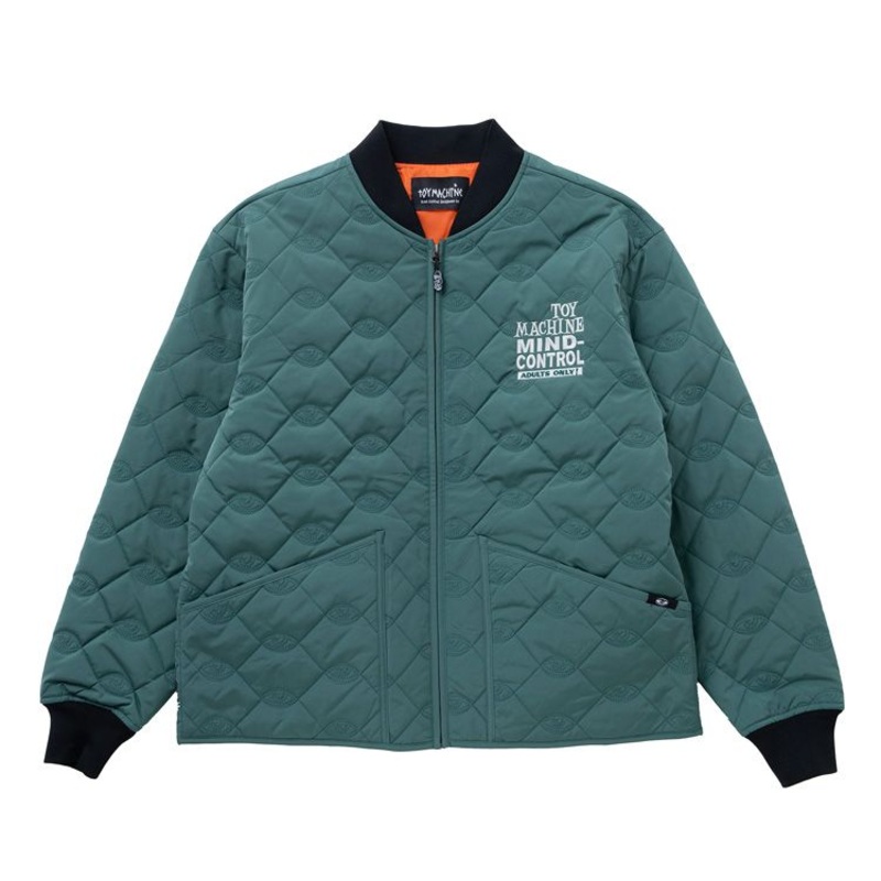 TOY MACHINE JAPAN SECT EYE BOMBER JACKET GREEN MEDIUM