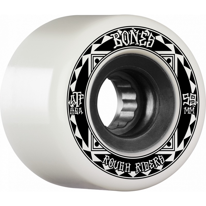 Bones ATF Rough Rider Runners 59mm 80a Wheels – White (Set of 4)