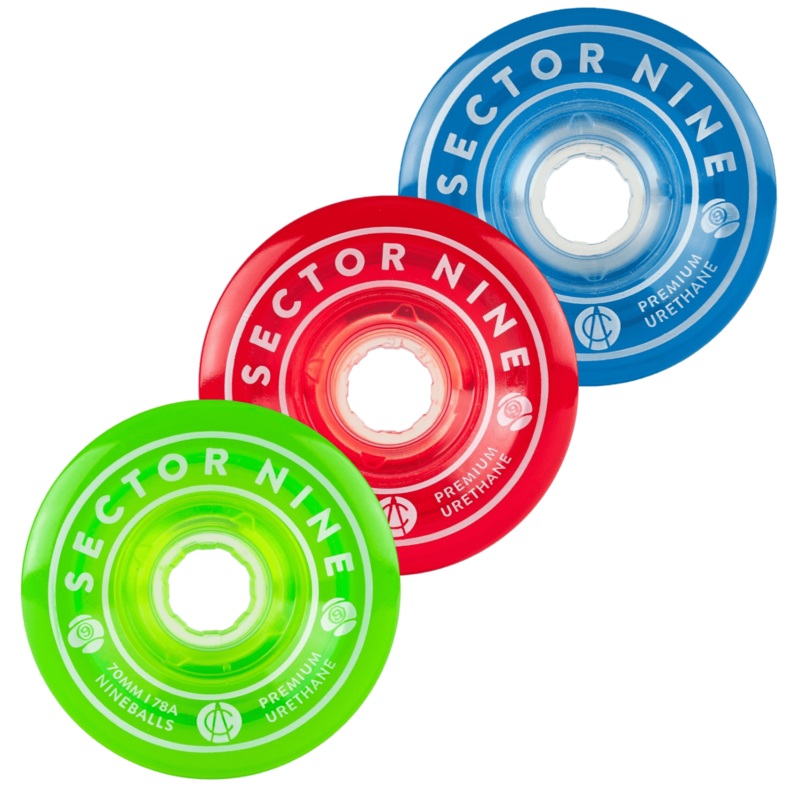 Sector 9: 70mm 78a NineBalls Longboard Skateboard Wheels Red