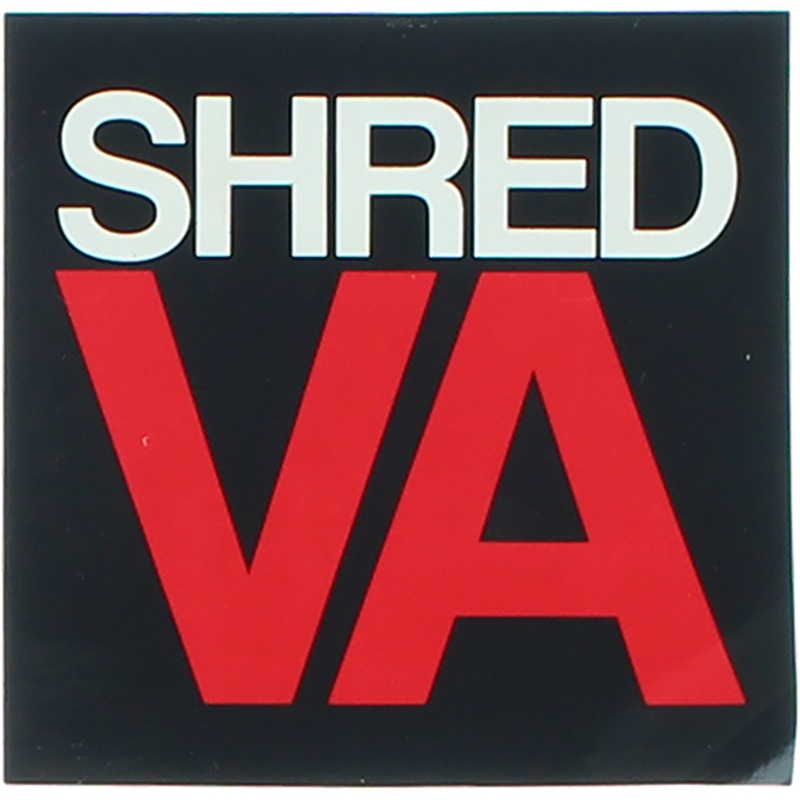 SH STICKERS PRINTED SHRED VA STACK 3 /WT/RD BLK