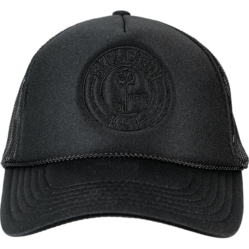 SKELETON KEY ON BLACK TRUCKER HAT ADJ-BLACK