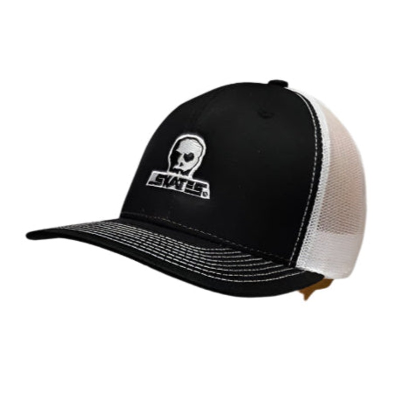 SKULL SKATES LOGO CURVED BRIM MESH CAP BLACK/WHITE