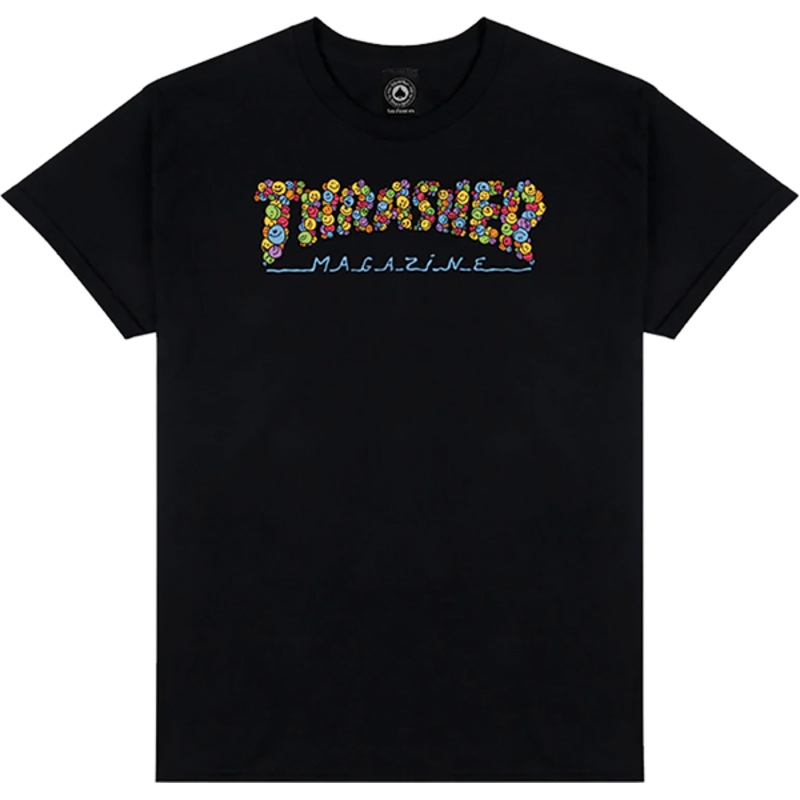 THRASHER SPANKY LONG SMILE SS BLACK S