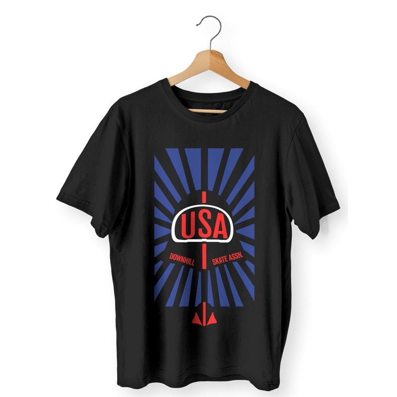 USADSA: USA DOWNHILL TEAM T-Shirt (PRE-ORDER ONLY) Black Small
