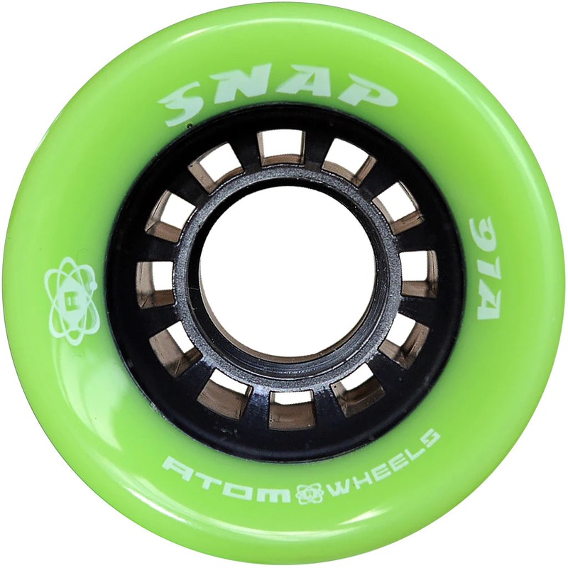Atom Snap Roller Skate Wheels 60x40mm 91a – Green (Set of 4)