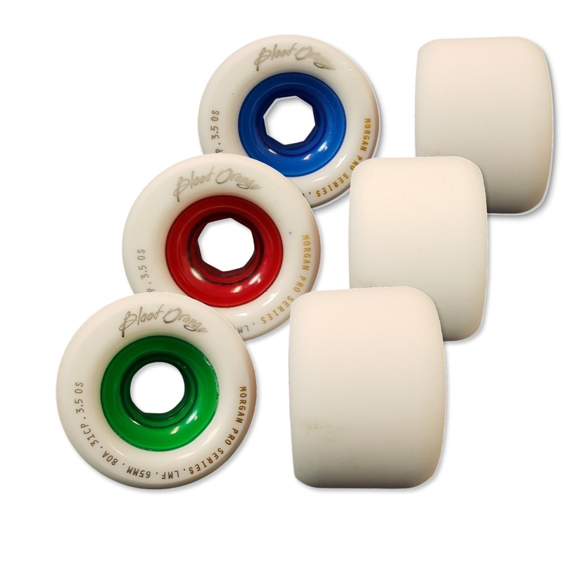 Blood Orange: 65mm Morgan Longboard Skateboard Wheels 65mm Stoneground 80a Green