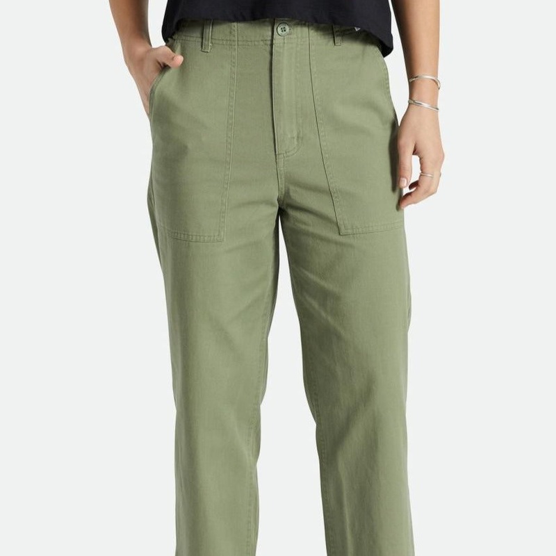 BRIXTON WOMENS VANCOUVER PANT OLIVE SURPLUS 25