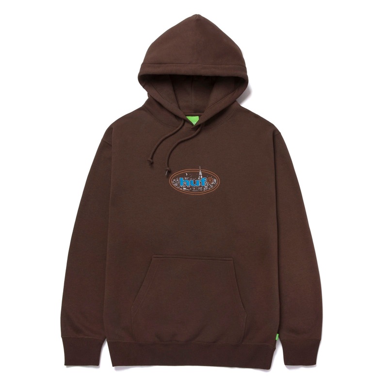 HUF CITY LIGHTS HOOD CHOCOLATE MEDIUM