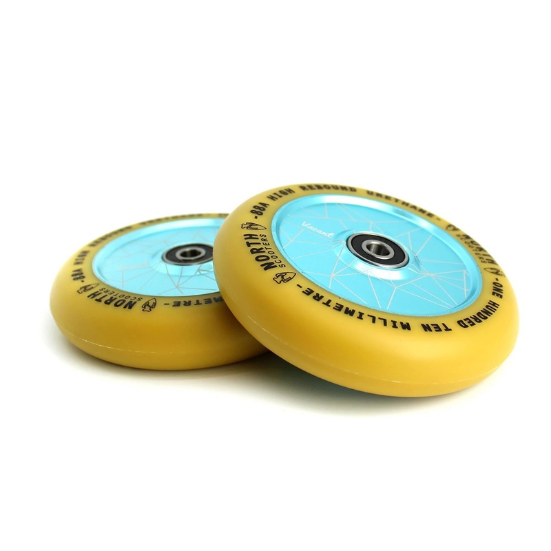 North Scooters Vacant Wheels 110mm 88a – Mint/Gum PU (Pair)