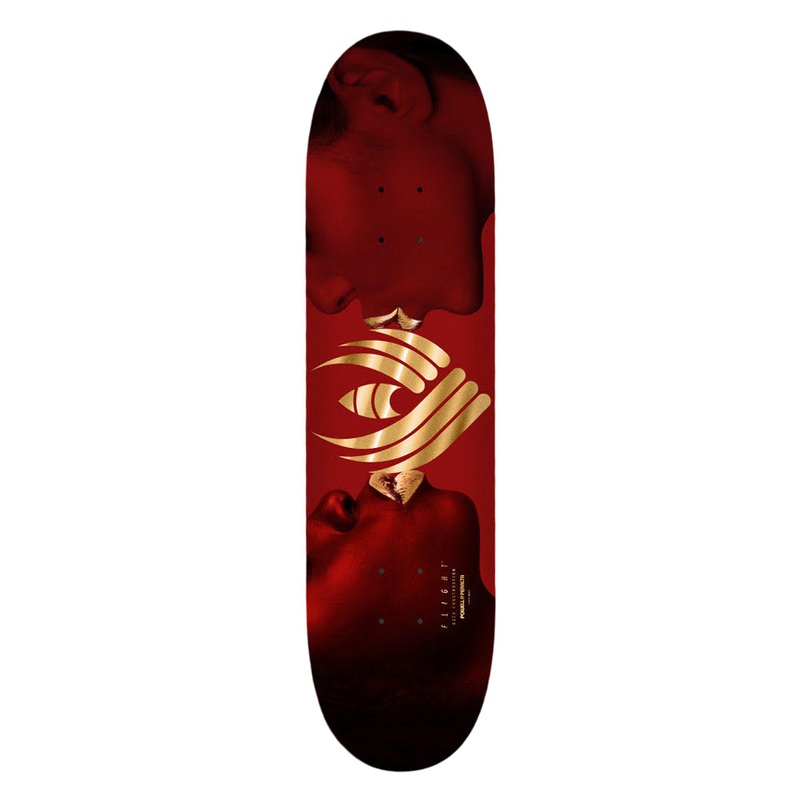 Powell Peralta Kiss Flight Skateboard Deck – 8.75 Burgundy/Gold Foil