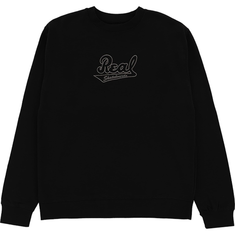 REAL SCRIPT EMB CREW/SWT BLACK S