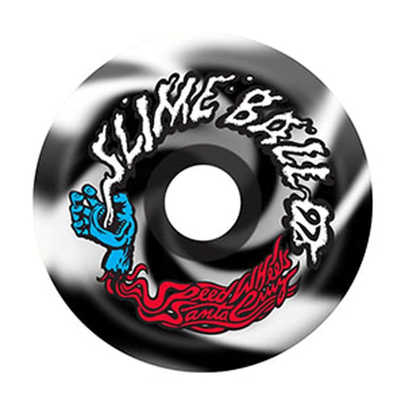 Slime Balls Vomits Wheels 60mm 97a – Black/White Swirl (Set of 4)